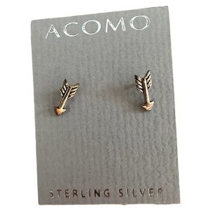 ACOMO sterling silver arrow earrings